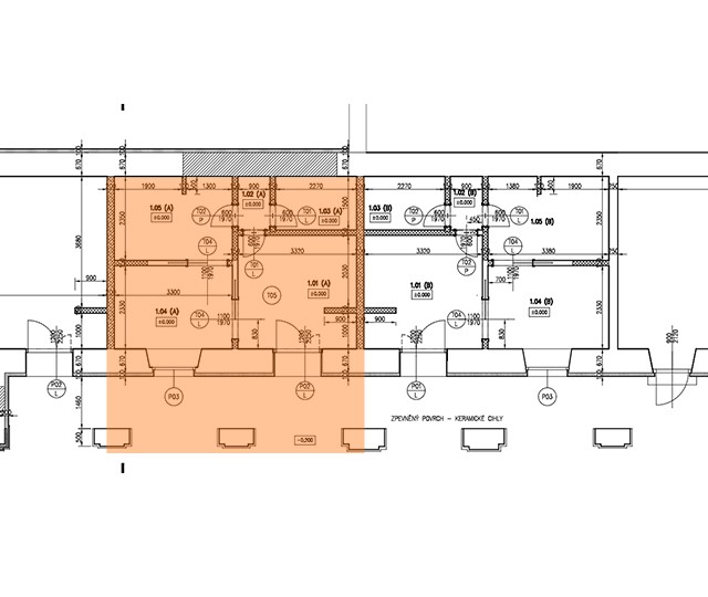 ČTYŘLŮŽKOVÝ APARTMÁN - PŮDORYS